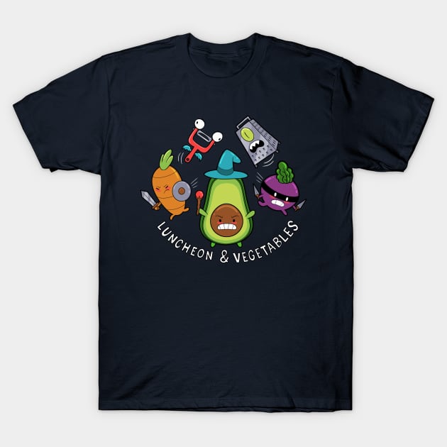 Luncheon and Vegetables T-Shirt by Queenmob